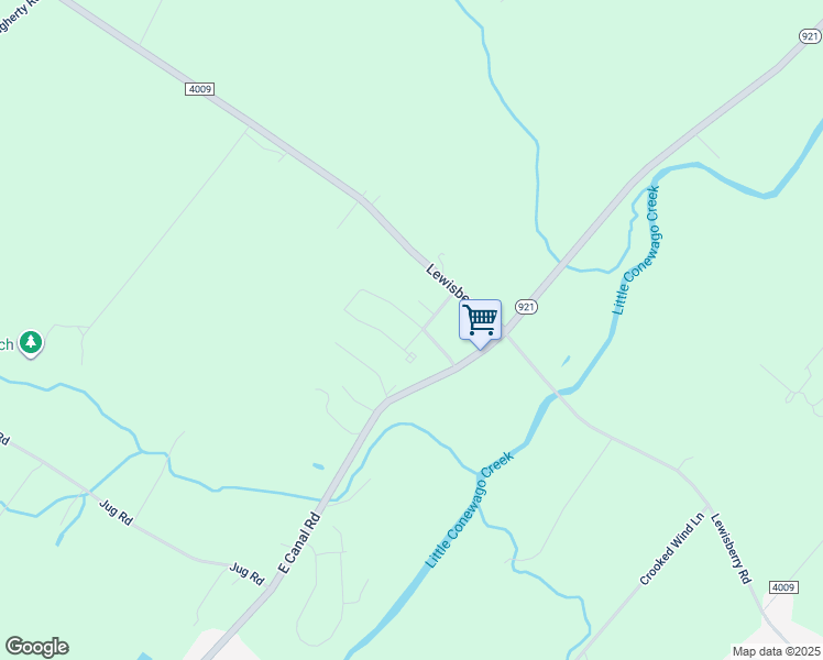 map of restaurants, bars, coffee shops, grocery stores, and more near 345 Cedar Run Drive in York