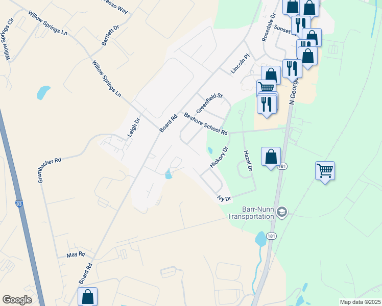 map of restaurants, bars, coffee shops, grocery stores, and more near 415 Greenfield Street in Manchester