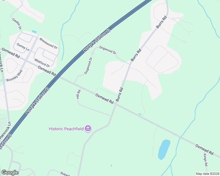 map of restaurants, bars, coffee shops, grocery stores, and more near 204 Dale Road in Westampton