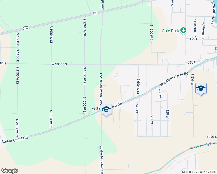 map of restaurants, bars, coffee shops, grocery stores, and more near 1235 West 940 South in Salem
