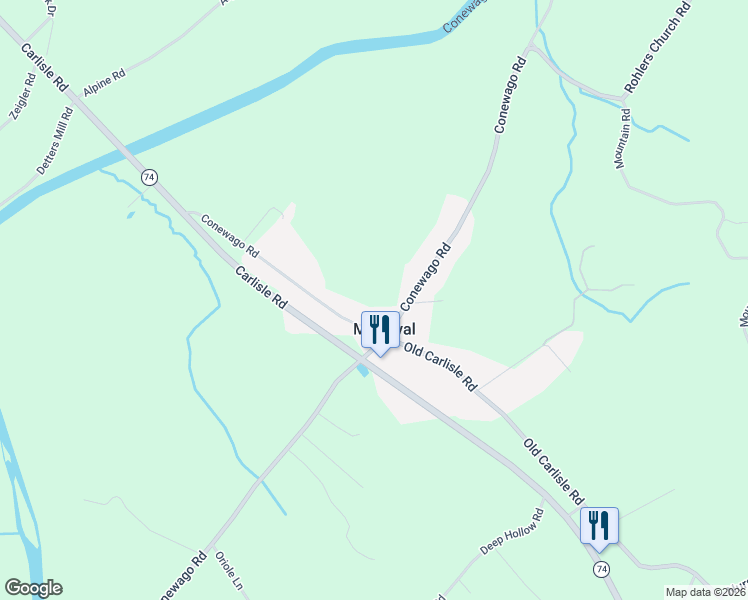 map of restaurants, bars, coffee shops, grocery stores, and more near 6541 Old Carlisle Rd in Dover