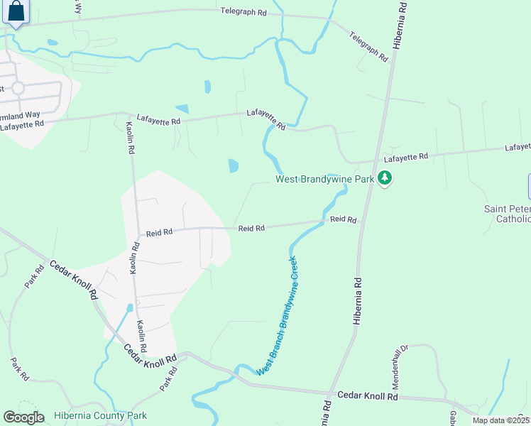 map of restaurants, bars, coffee shops, grocery stores, and more near 255 Reid Road in Coatesville