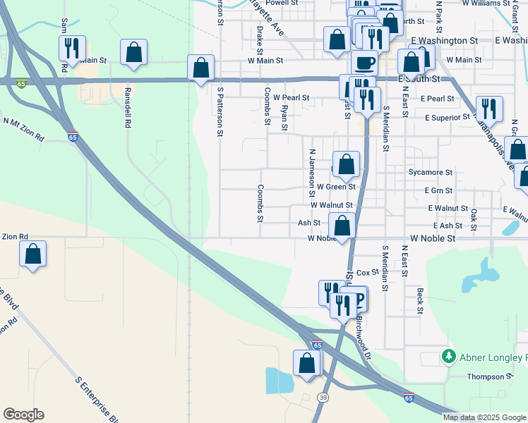 map of restaurants, bars, coffee shops, grocery stores, and more near 616 West Walnut Street in Lebanon