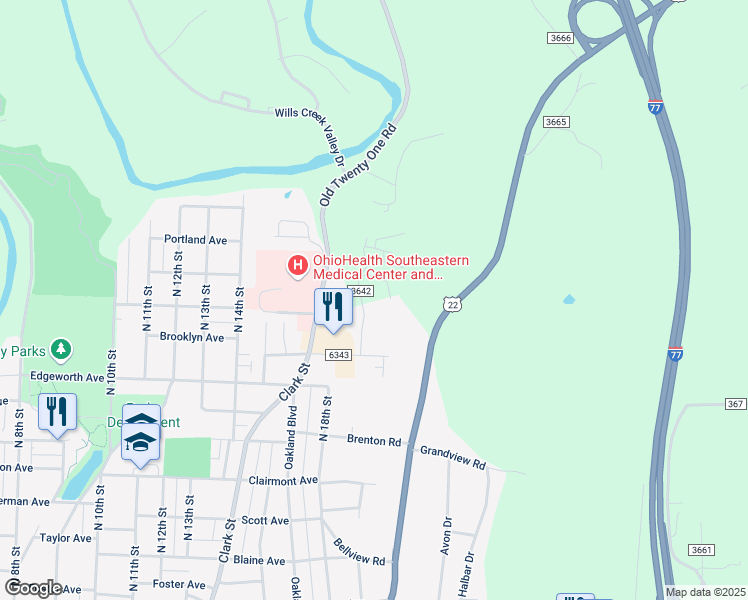 map of restaurants, bars, coffee shops, grocery stores, and more near 64752 McFarland Road in Cambridge
