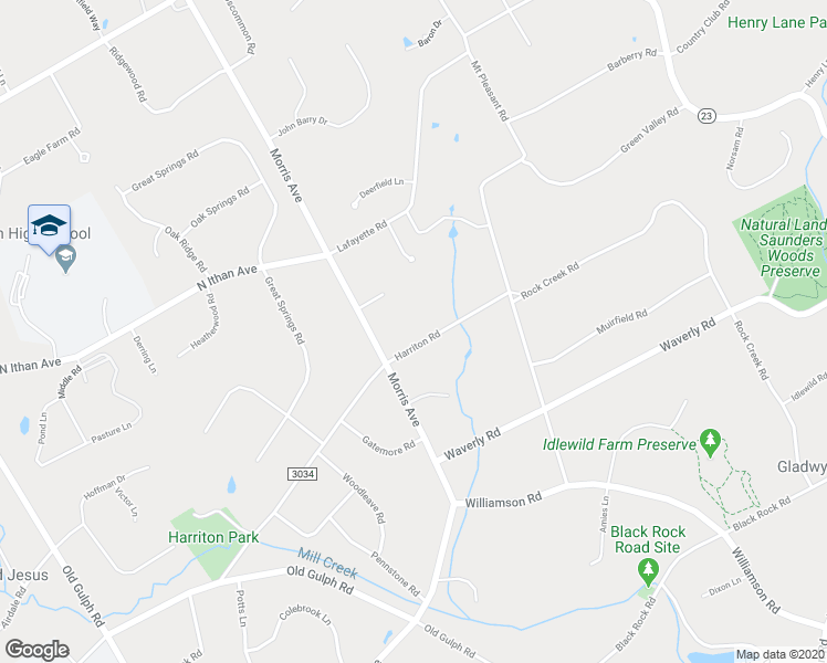 map of restaurants, bars, coffee shops, grocery stores, and more near 816 Harriton Road in Bryn Mawr