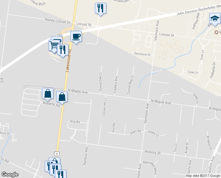 map of restaurants, bars, coffee shops, grocery stores, and more near 1931 Fiddlers Run in Toms River