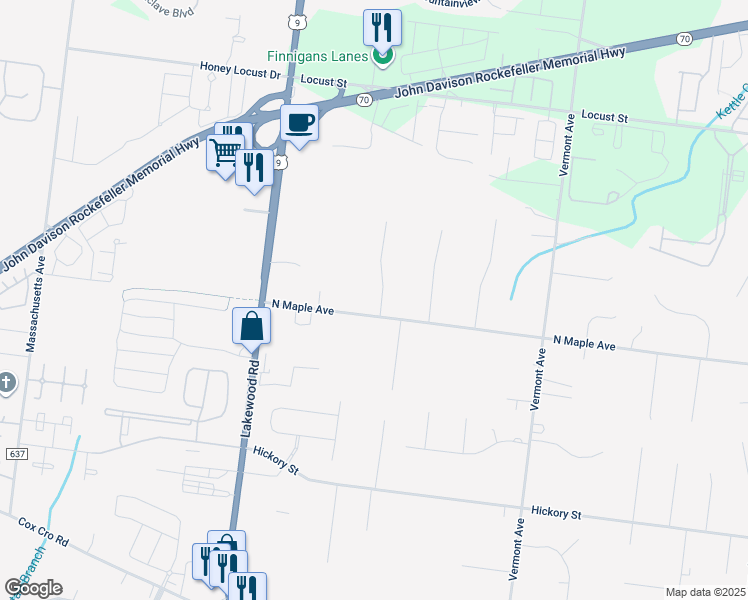 map of restaurants, bars, coffee shops, grocery stores, and more near 2304 Donna Dee Court in Toms River