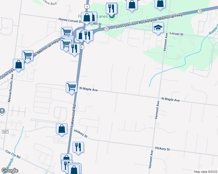 map of restaurants, bars, coffee shops, grocery stores, and more near 2304 Donna Dee Court in Toms River