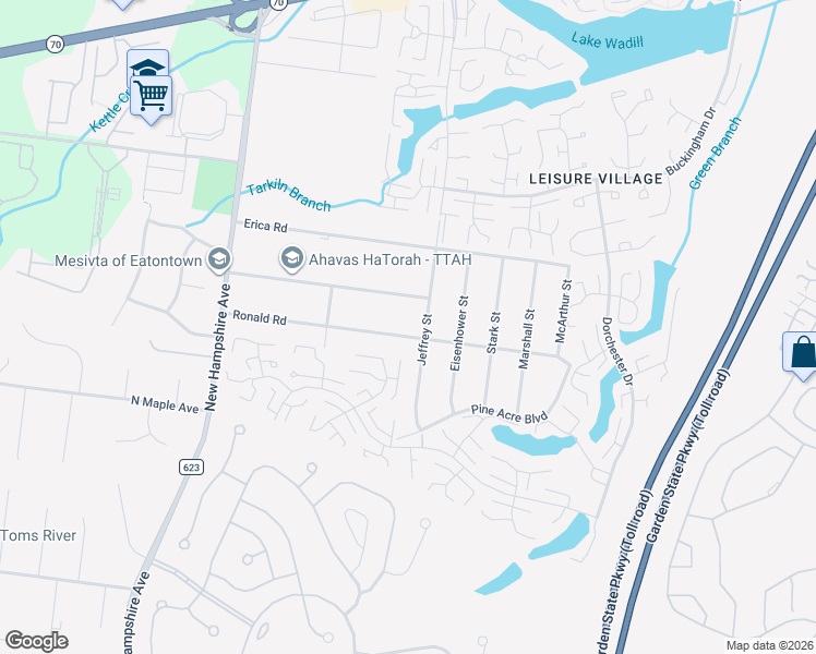 map of restaurants, bars, coffee shops, grocery stores, and more near 149 Ronald Road in Lakewood