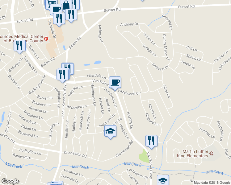 map of restaurants, bars, coffee shops, grocery stores, and more near 220 Willingboro Pkwy in Willingboro Township