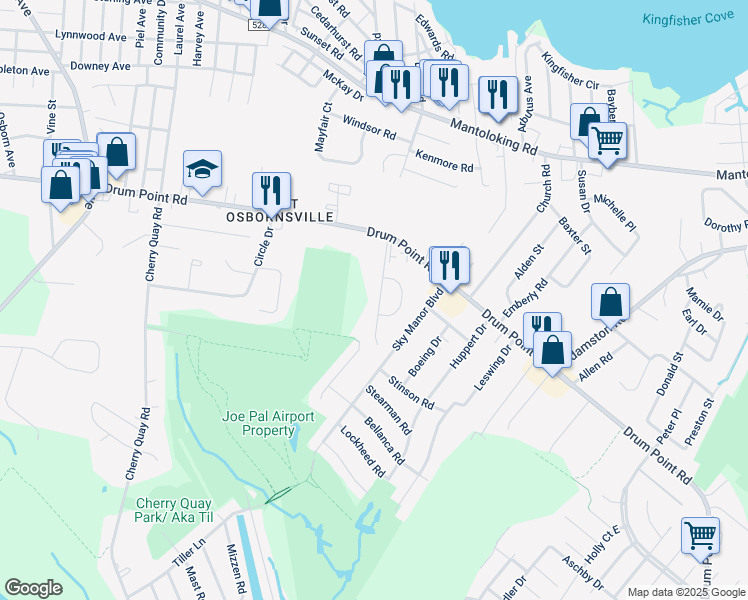 map of restaurants, bars, coffee shops, grocery stores, and more near 358 Elm Lane in Brick Township
