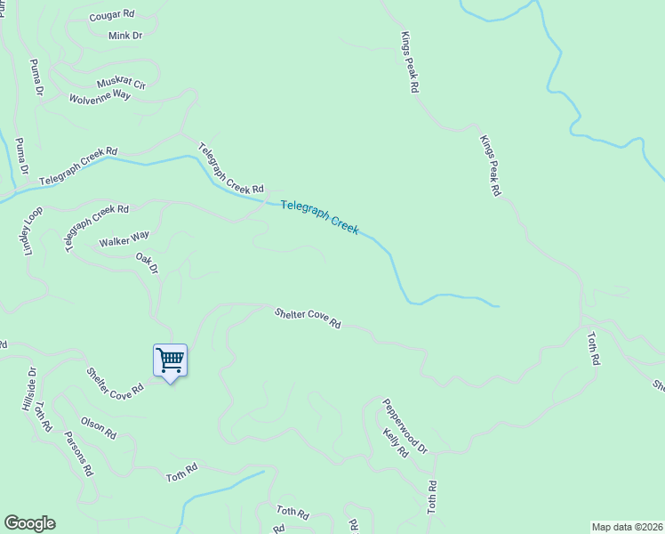 map of restaurants, bars, coffee shops, grocery stores, and more near 355 Cedarwood Court in Whitethorn