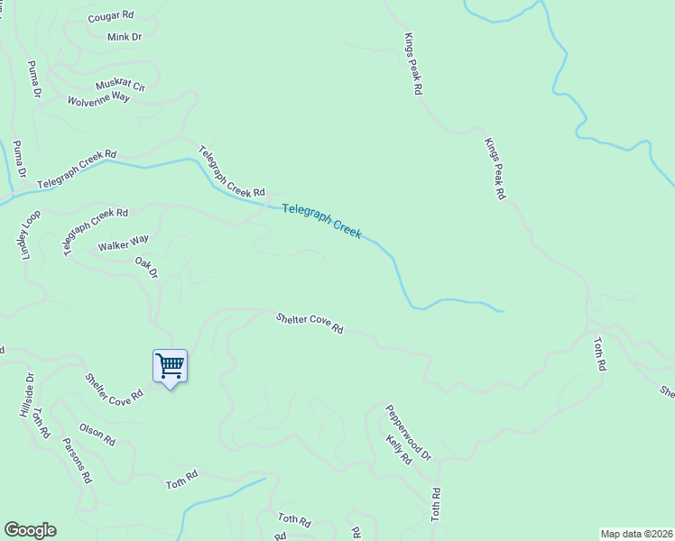 map of restaurants, bars, coffee shops, grocery stores, and more near 355 Cedarwood Court in Whitethorn