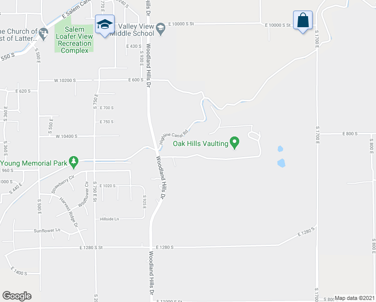 map of restaurants, bars, coffee shops, grocery stores, and more near 1149 East 900 South in Salem