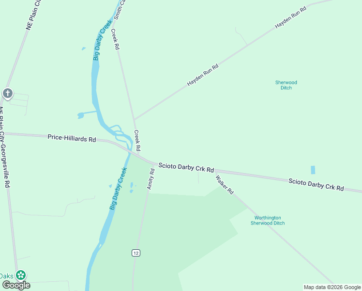 map of restaurants, bars, coffee shops, grocery stores, and more near 9008 Scioto Darby Road in Hilliard