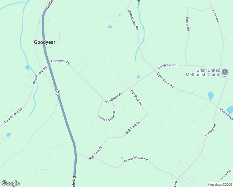 map of restaurants, bars, coffee shops, grocery stores, and more near 1325 Goodyear Road in Gardners