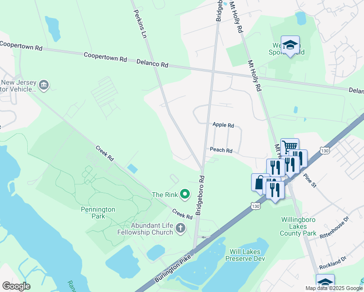 map of restaurants, bars, coffee shops, grocery stores, and more near 1603 Perkins Lane in Beverly