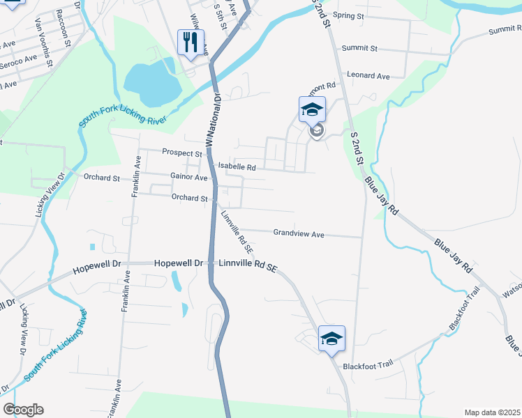 map of restaurants, bars, coffee shops, grocery stores, and more near 89 Morgan Avenue in Newark