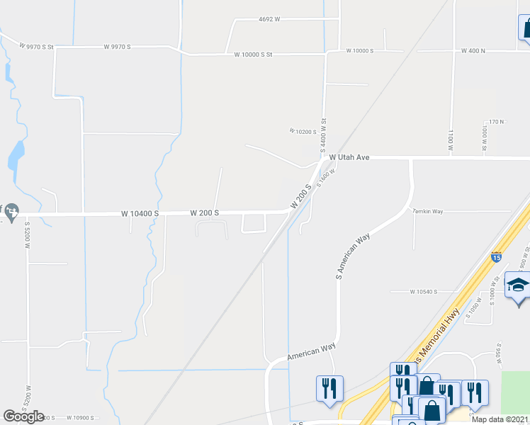 map of restaurants, bars, coffee shops, grocery stores, and more near 133 South 1700 West Street in Payson