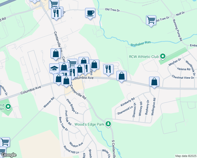 map of restaurants, bars, coffee shops, grocery stores, and more near 2928 Pennsylvania 462 in Lancaster