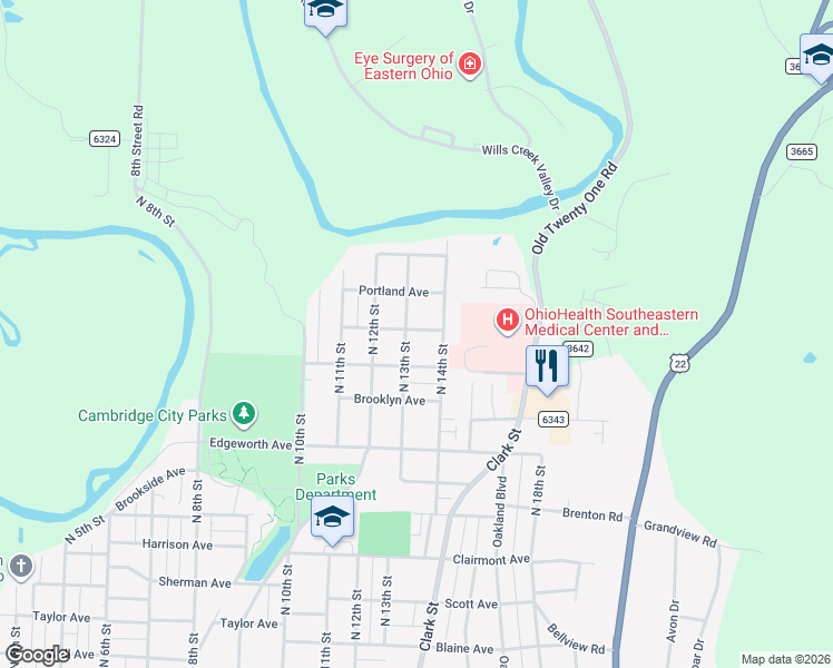 map of restaurants, bars, coffee shops, grocery stores, and more near 1431 North 14th Street in Cambridge