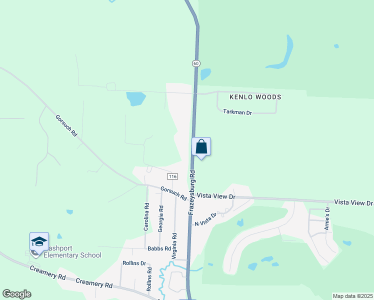 map of restaurants, bars, coffee shops, grocery stores, and more near 6445 Frazeysburg Road in Nashport