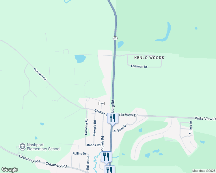 map of restaurants, bars, coffee shops, grocery stores, and more near 6445 Frazeysburg Road in Nashport