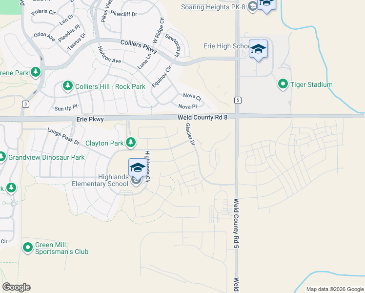 map of restaurants, bars, coffee shops, grocery stores, and more near 1180 Nova Place in Erie