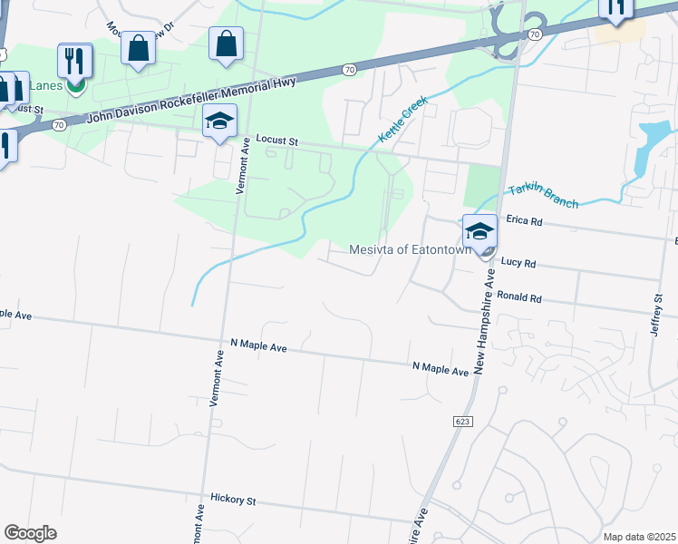 map of restaurants, bars, coffee shops, grocery stores, and more near 838 Cole Lane in Lakewood