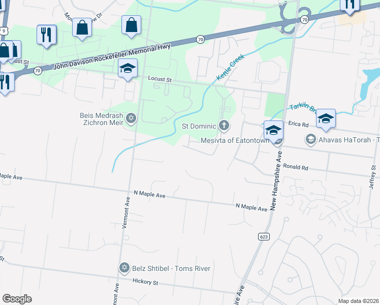 map of restaurants, bars, coffee shops, grocery stores, and more near 838 Cole Lane in Lakewood