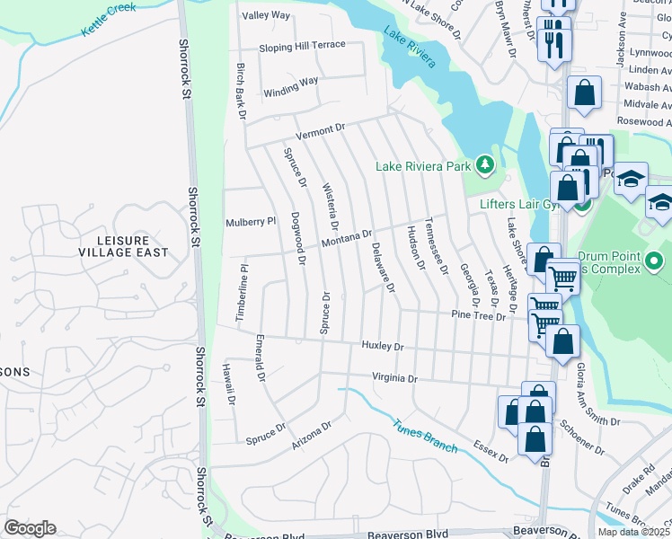 map of restaurants, bars, coffee shops, grocery stores, and more near 324 Evergreen Drive in Brick Township
