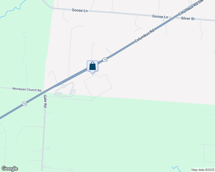 map of restaurants, bars, coffee shops, grocery stores, and more near 3825 Columbus Road in Granville