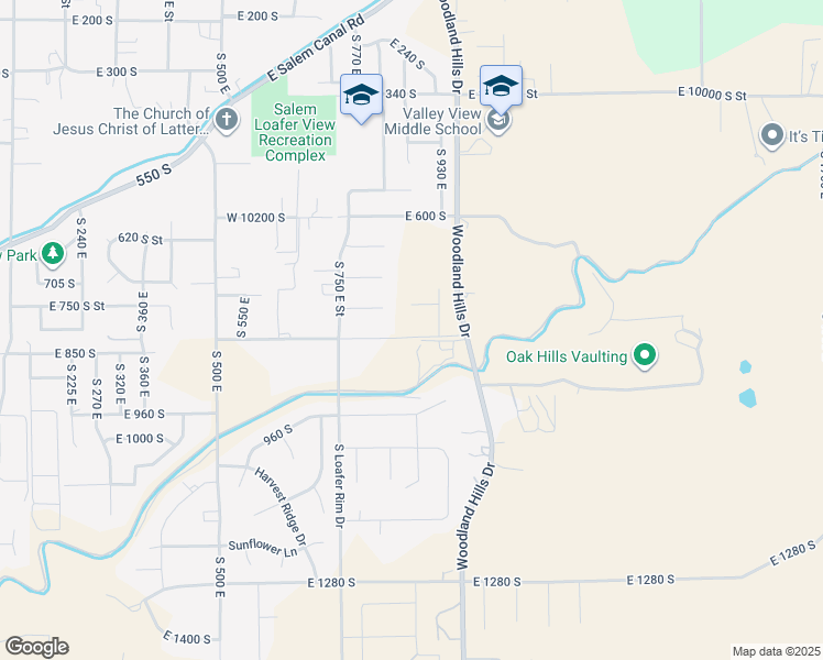 map of restaurants, bars, coffee shops, grocery stores, and more near 881 East 820 South in Salem