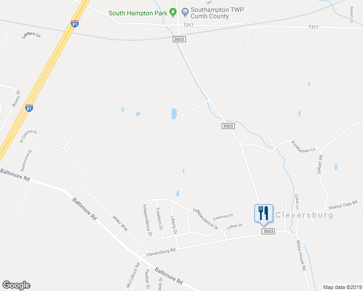 map of restaurants, bars, coffee shops, grocery stores, and more near 230 Neil Road in Shippensburg