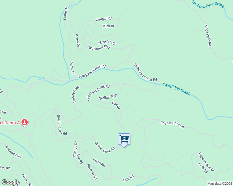 map of restaurants, bars, coffee shops, grocery stores, and more near 91 Walker Way in Whitethorn