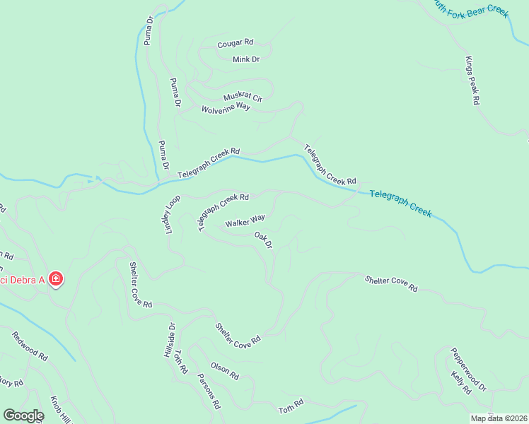 map of restaurants, bars, coffee shops, grocery stores, and more near 91 Walker Way in Whitethorn