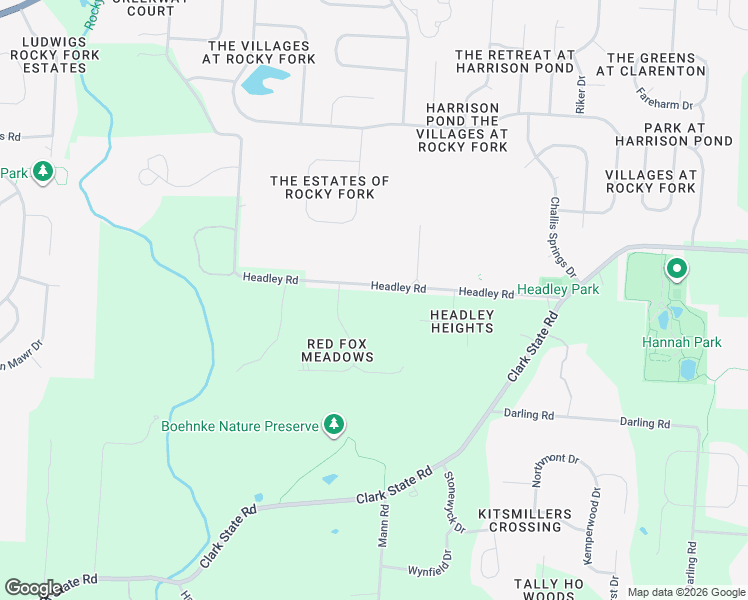 map of restaurants, bars, coffee shops, grocery stores, and more near 6147 Headley Road in Columbus