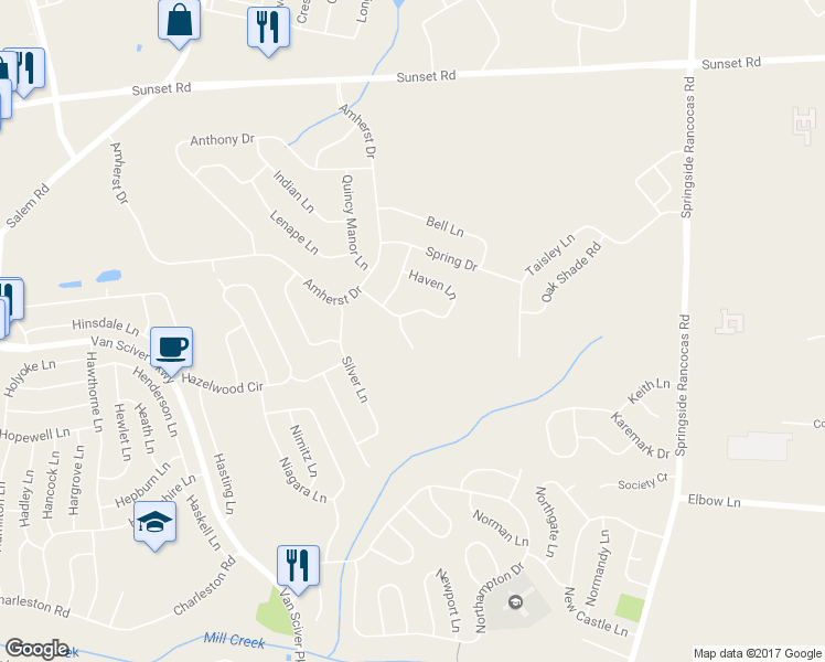 map of restaurants, bars, coffee shops, grocery stores, and more near 1 Hartsdale Court in Burlington