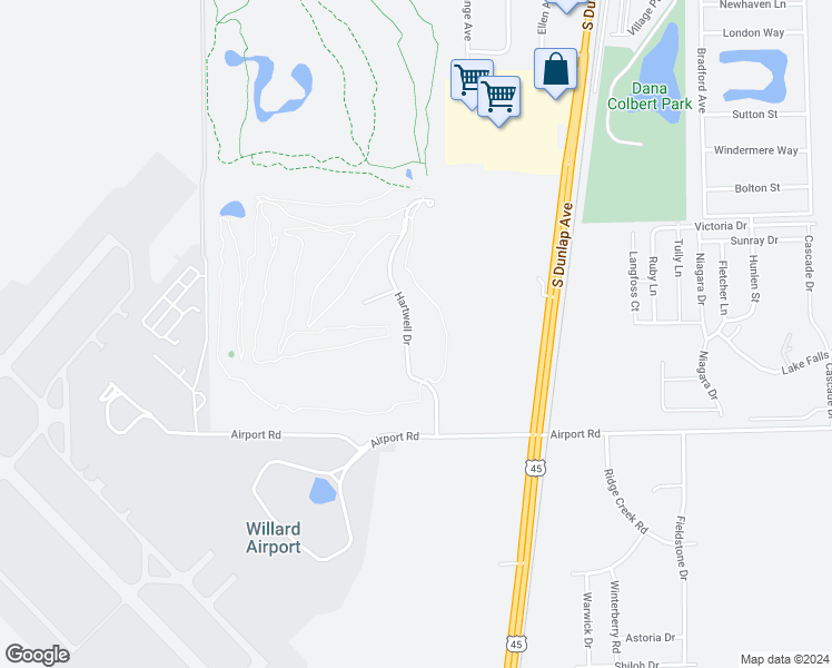 map of restaurants, bars, coffee shops, grocery stores, and more near 1002 Hartwell Drive in Savoy