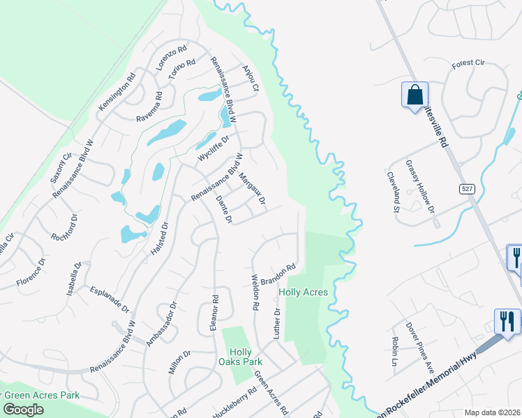 map of restaurants, bars, coffee shops, grocery stores, and more near 27 Margaux Dr in Manchester Township