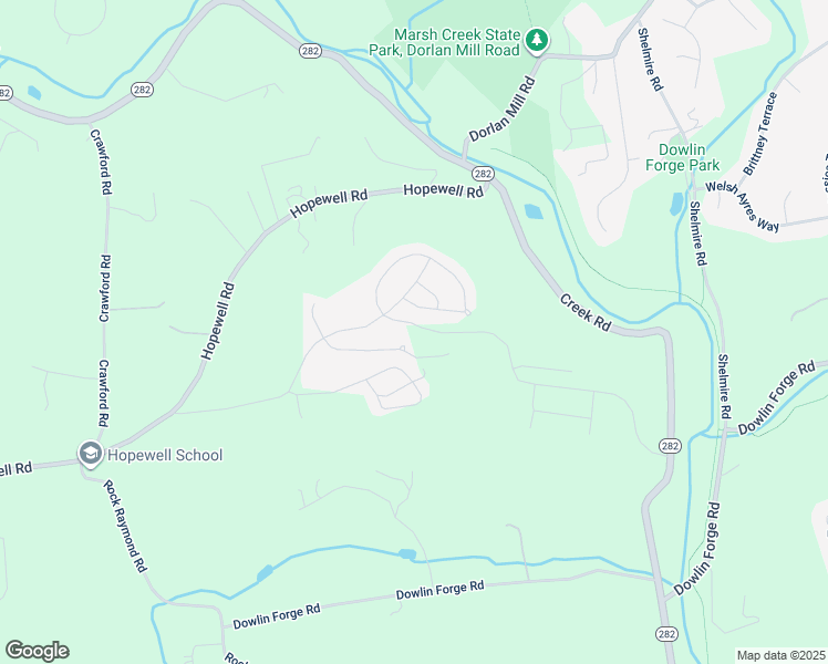 map of restaurants, bars, coffee shops, grocery stores, and more near 91 Nichols Mill Road in Downingtown