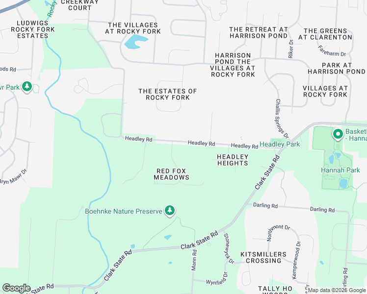 map of restaurants, bars, coffee shops, grocery stores, and more near 6147 Headley Road in Columbus