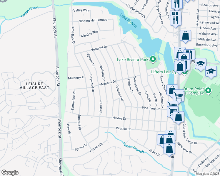 map of restaurants, bars, coffee shops, grocery stores, and more near 324 Evergreen Drive in Brick Township