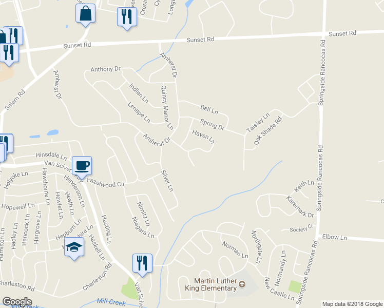 map of restaurants, bars, coffee shops, grocery stores, and more near 1 Hartsdale Court in Burlington