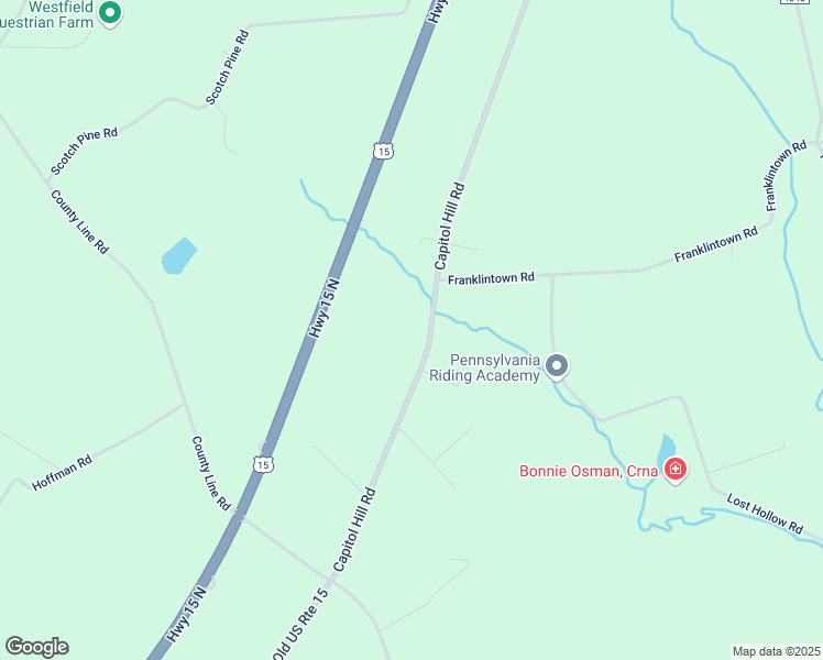 map of restaurants, bars, coffee shops, grocery stores, and more near 522 Capitol Hill Road in Dillsburg