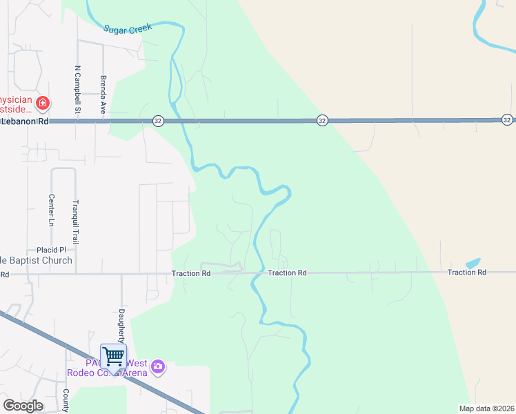 map of restaurants, bars, coffee shops, grocery stores, and more near 2594 Traction Road in Crawfordsville