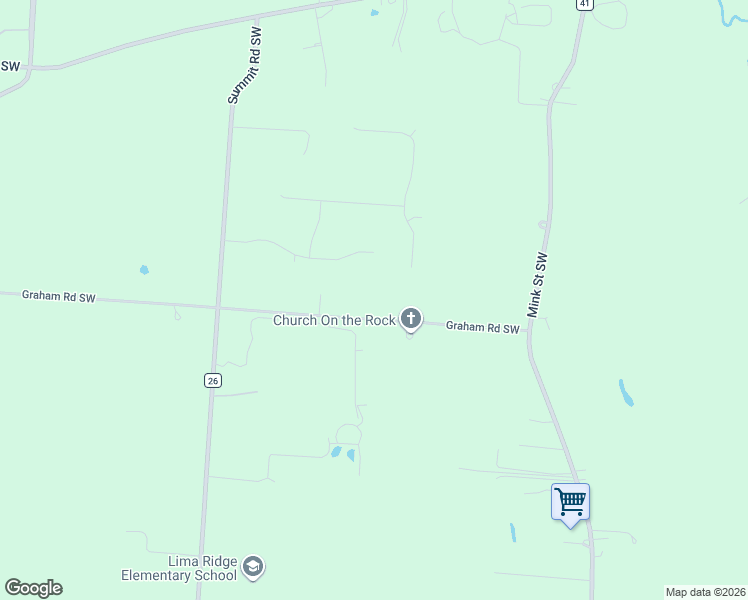 map of restaurants, bars, coffee shops, grocery stores, and more near 13518 Graham Road Southwest in Pataskala