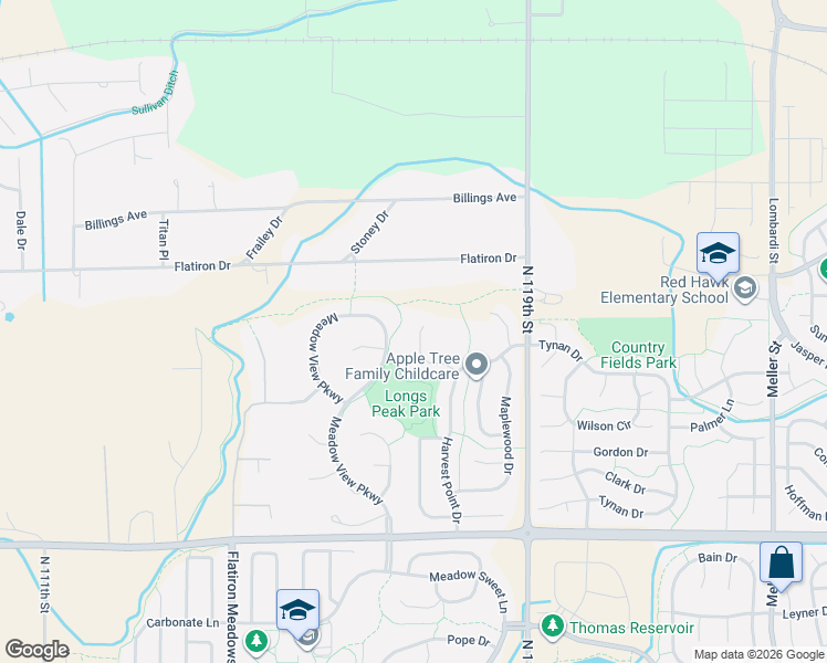 map of restaurants, bars, coffee shops, grocery stores, and more near 318 Meadow View Parkway in Erie