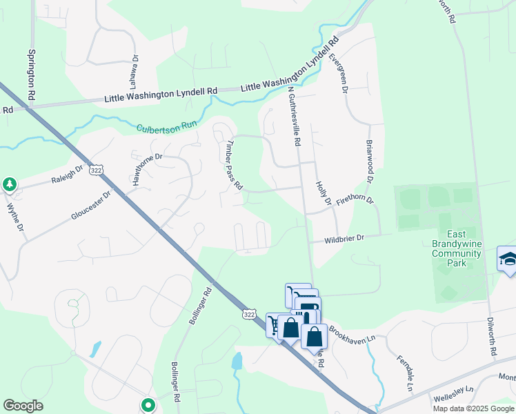 map of restaurants, bars, coffee shops, grocery stores, and more near 6 Delancey Place in Downingtown