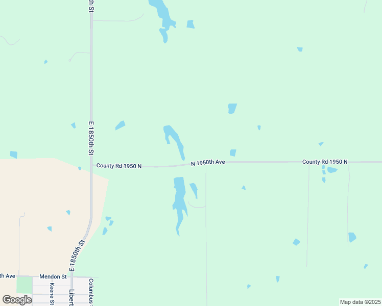 map of restaurants, bars, coffee shops, grocery stores, and more near 1893 County Road 1950 North in Coatsburg